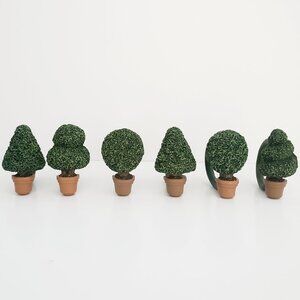 4 for $25 Cute Potted Mini Evergreens Napkin Rings Holders Bonsai Nature Earthy